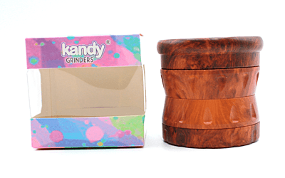 Kandy Wooden Grinder 68mm 4pts Drum Barrel Shape