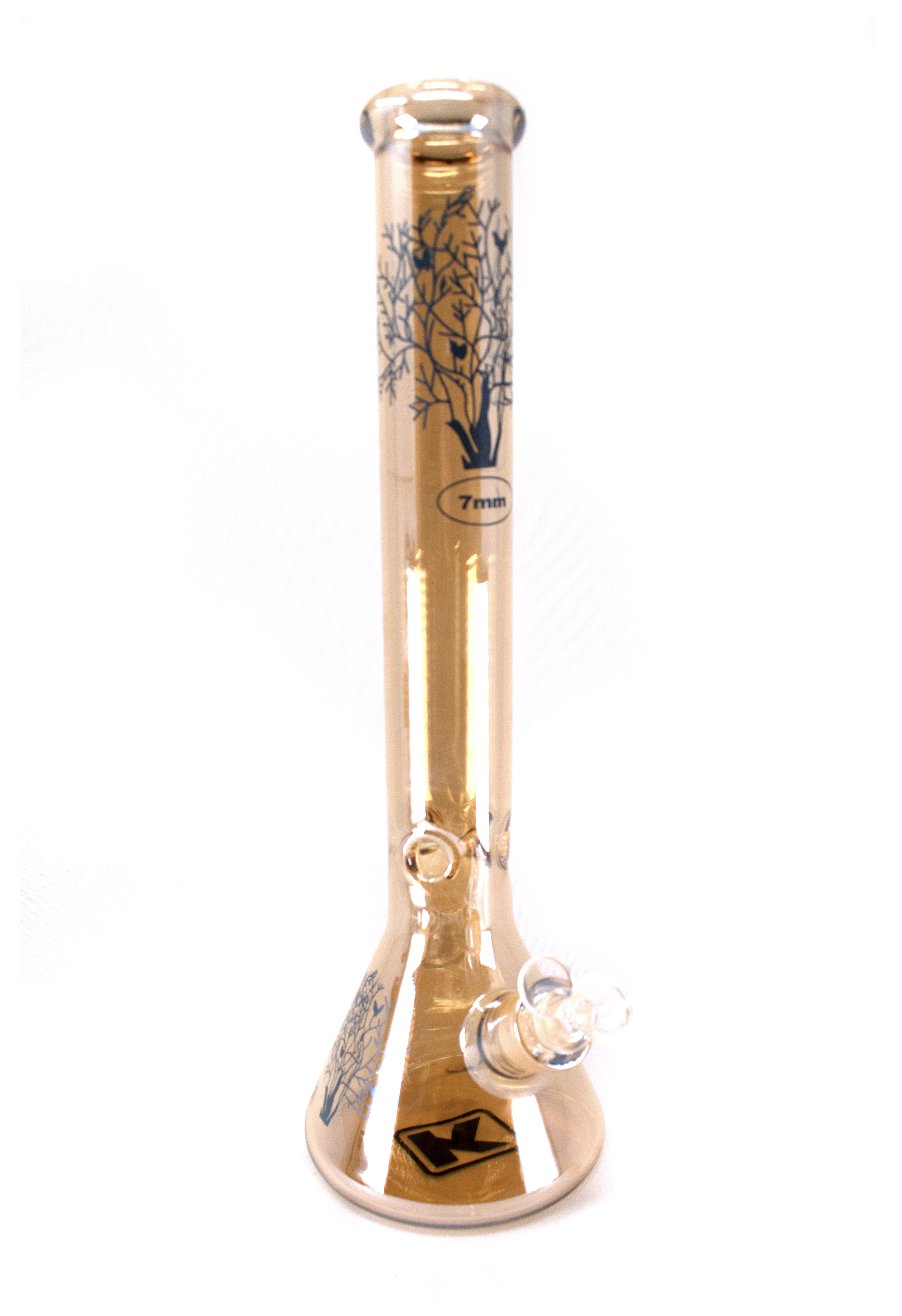 Kandy Glass Water Pipe 18" Beaker Base 7mm Glass W/tree Design