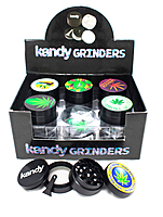 Kandy Grinder Zinc Alloy Color Leaf Print Design On The Top 40Mm 4Pts - Mixed Designs