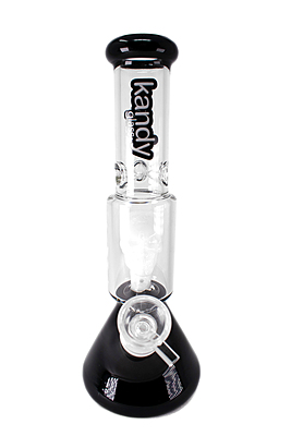 Kandy Water Pipe 10" Beaker Base W/skull Shape Perc In The Middle