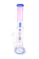 Kandy Glass Water Pipe 17.5" W/Dual Slitted Perc W/Colored Cylinder & Slitted Dome Perc On Top W/Colored Neck, Perc & Mouthpiece Kandy Glass Water Pipe 17.5" W/Dual Slitted Perc W/Colored Cylinder & Slitted Dome Perc On Top W/Colored Neck, Perc & Mouthpiece