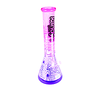 Kandy Glass Water Pipe 18" Beaker Base W/Frosted Design On Top 9mm