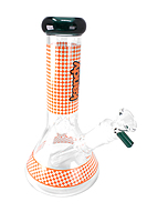 Kandy Glass Water Pipe 8" Beaker Base W/diamond Print Design On Neck & Base Kandy Glass Water Pipe 8" Beaker Base W/diamond Print Design On Neck & Base