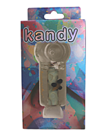 Kandy Glass Hand Pipe 4" W/ Glycerin & Bee In The Middle, & Flat Mouthpiece Kandy Glass Hand Pipe 4" W/ Glycerin & Bee In The Middle, & Flat Mouthpiece