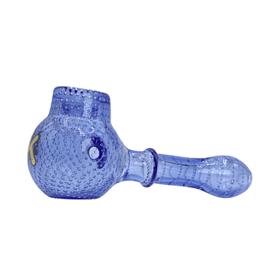 Kandy Glass Hand Pipe 5.98" Dotted Design on Entire Piece w/ Bowl Pushing Out. Includes Screen in Bowl