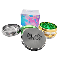 Kandy Grinder Metal Ribbed Shape 63mm 4pts