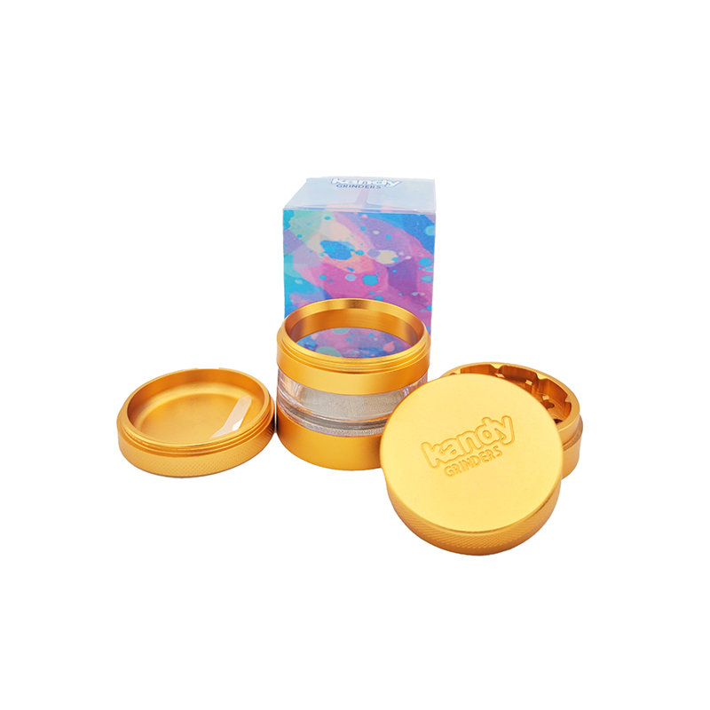 Kandy Grinder Metal W/Transparent Part In The Middle 52mm 4pts Kandy Grinder Metal W/Transparent Part In The Middle 52mm 4pts