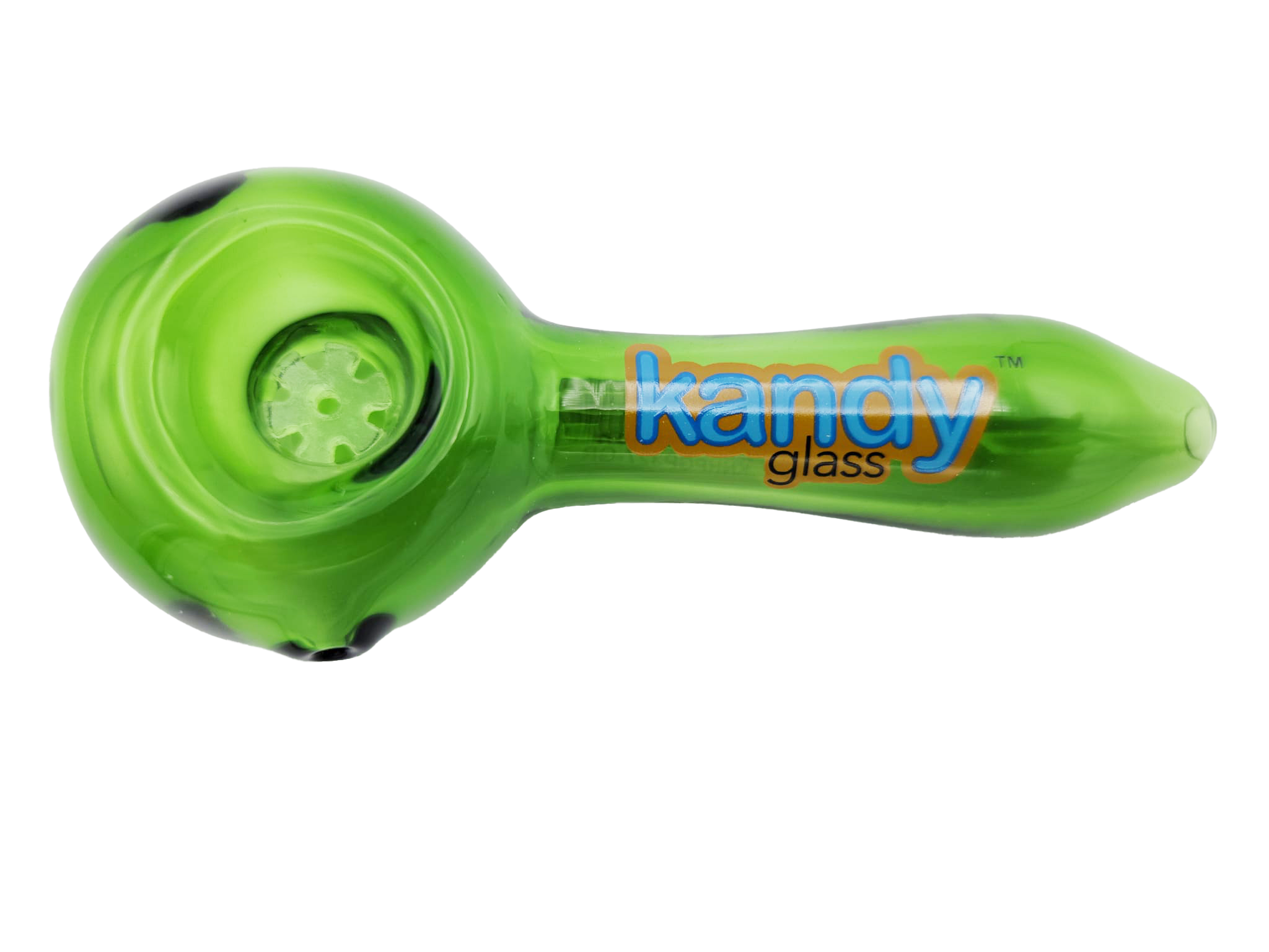 Kandy Glass Hand Pipe 4.5" W/Screen & Wide Near Mouthpiece