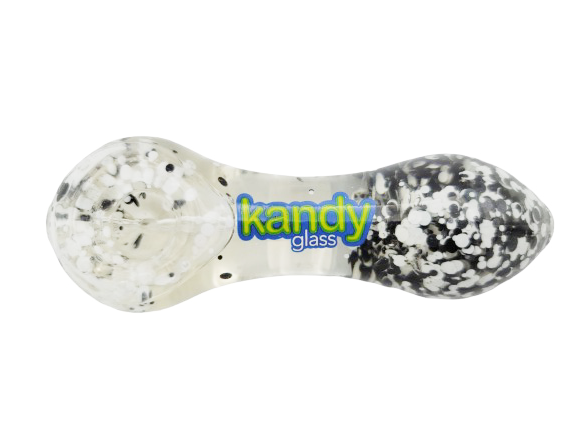 Kandy Hand Pipe 4.5" W/Glycerin & Color Glitter Inside