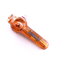 Kandy Glass Hand Pipe 4" W/glittered Glycerin & Cap