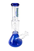 Kandy Water Pipe 10" Beaker Base W/skull Shape Perc In The Middle