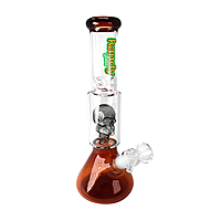 Kandy Water Pipe 10" Beaker Base W/skull Shape Perc In The Middle