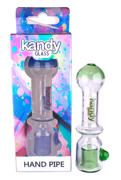 Kandy Glass Chillum 4" W/colored Screen & Ring In The Middle