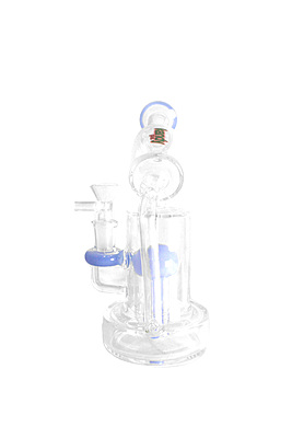 Kandy Water Pipe 8" Recycler Bent Neck W/showerhead Perc Telescope Shape
