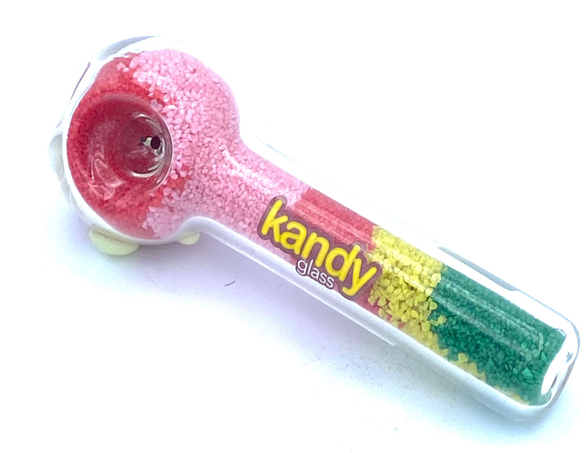 Hand Pipe 5.5" W/colorful Crystal Inside & Dot On Side 