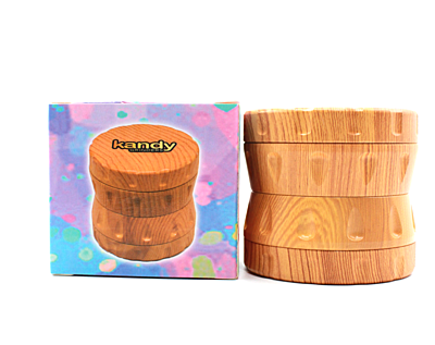 Kandy Grinder Wooden 64mm 4pts Drum Shape